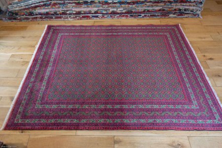 Hand-Knotted Kundoz Rug From Afghanistan