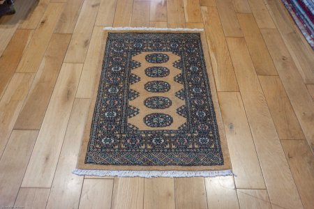 Hand-Knotted Bokhara Rug From Pakistan