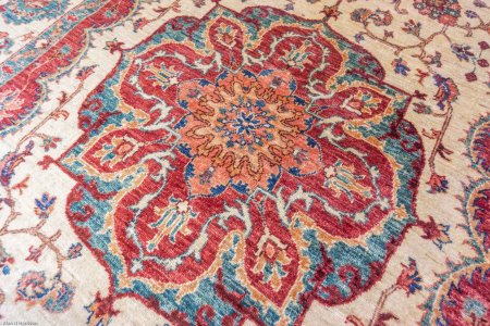Hand-Knotted Kandahari Rug From Afghanistan