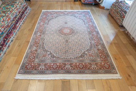 Hand-Knotted Moud Rug From Iran (Persian)