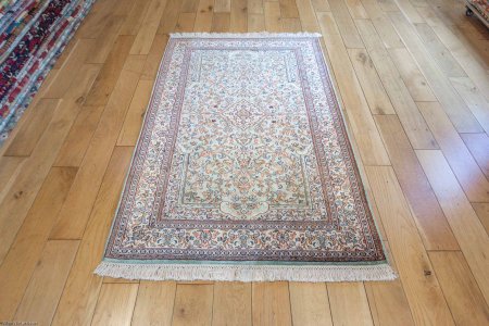 Hand-Knotted Kashmir Rug From India