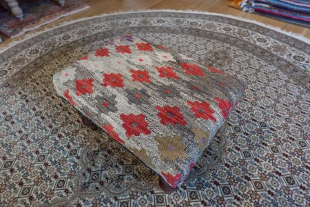 Hand-Made Mazar Stool Kilim Stool From Afghanistan