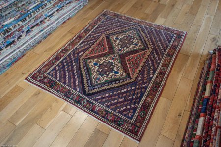 Hand-Knotted Afshah Rug From Iran (Persian)