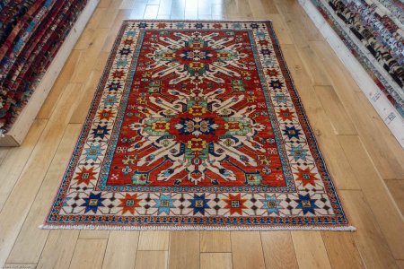 Hand-Knotted Fine Afghan Rug From Afghanistan