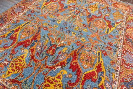 Hand-Knotted William Morris Design Rug From Afghanistan