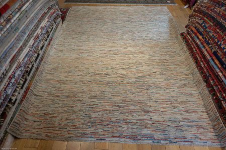 Hand-Knotted Berber Natural Rug From Afghanistan