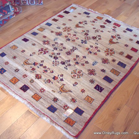 Hand-Knotted Gabbeh Rug From Iran (Persian)