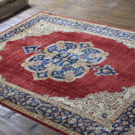 Hand-Knotted Kazak Rug From Afghanistan