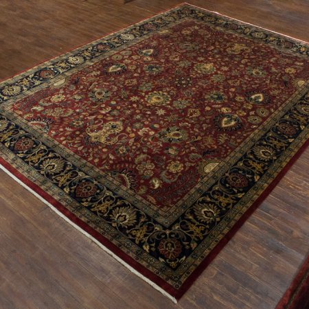 Hand-Knotted Mashad Palace Rug From India