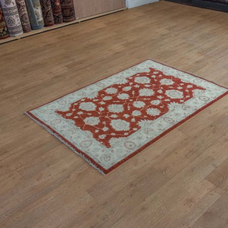 Hand-Knotted Ziegler Rug From Afghanistan