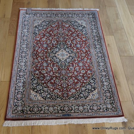 Hand-Knotted Kashan Rug From Iran (Persian)