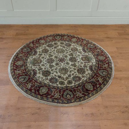 Hand-Knotted Mashad Palace Rug From India