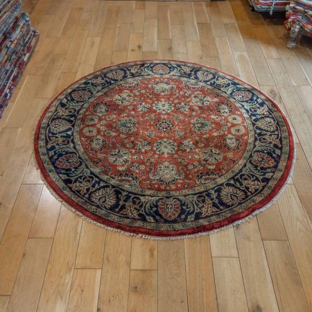 Hand-Knotted Mashad Palace Rug From India