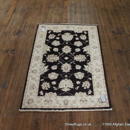 Hand-Knotted Ziegler Rug From Afghanistan