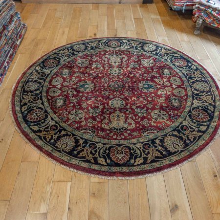 Hand-Knotted Mashad Palace Rug From India