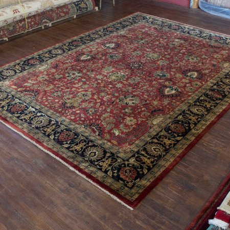 Hand-Knotted Mashad Palace Rug From India