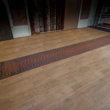 Hand-Knotted Bokhara Runner From Pakistan