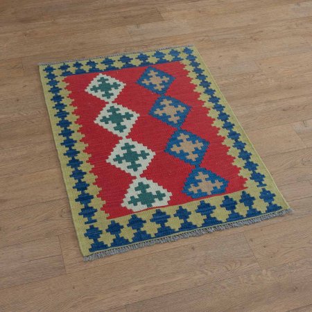 Hand-Woven Qashgai Kilim From Iran (Persian)