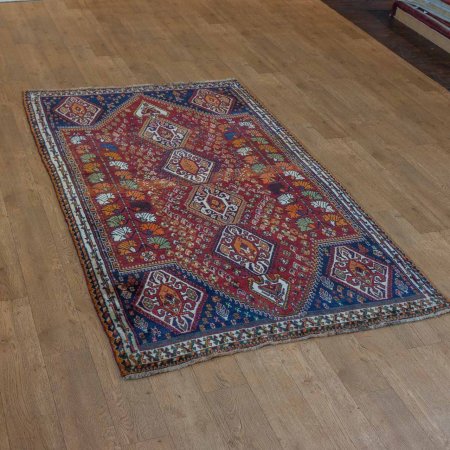 Hand-Knotted Qashgai Rug From Iran (Persian)