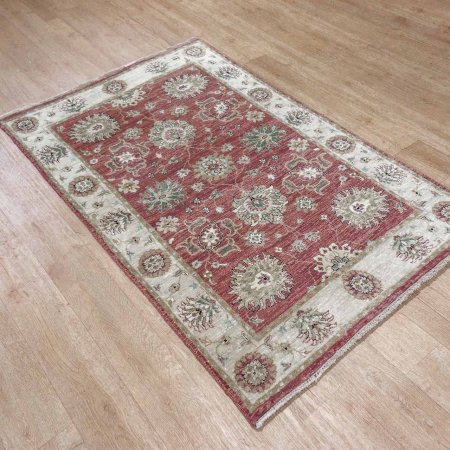 Hand-Knotted Indo Ziegler Rug From India