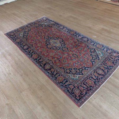 Hand-Knotted Keshan Rug From Iran (Persian)