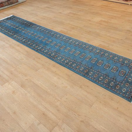 Hand-Knotted Bokhara Runner From Pakistan