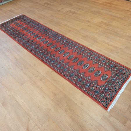 Hand-Knotted Bokhara Runner From Pakistan