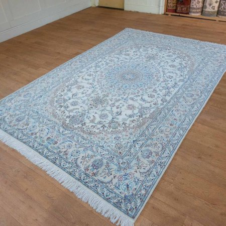 Hand-Knotted Nain Rug From Iran (Persian)