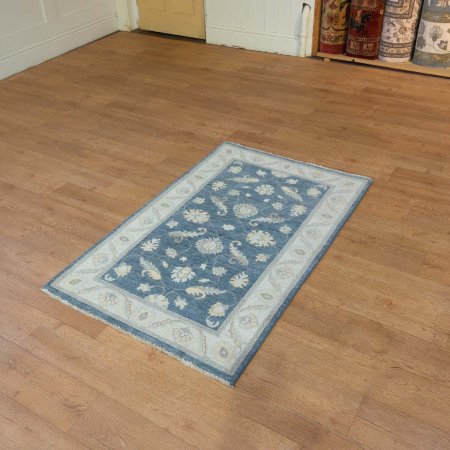 Hand-Knotted Ziegler Rug From Afghanistan