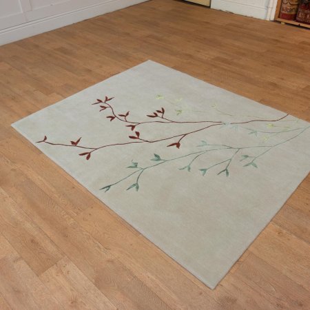 Hand-Knotted Tinchuli Rug From Nepal