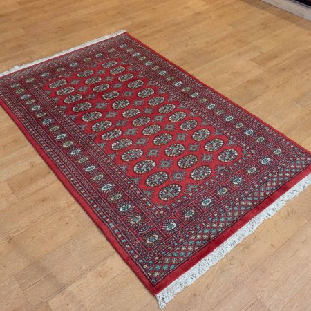 Hand-Knotted Bokhara Rug From Pakistan