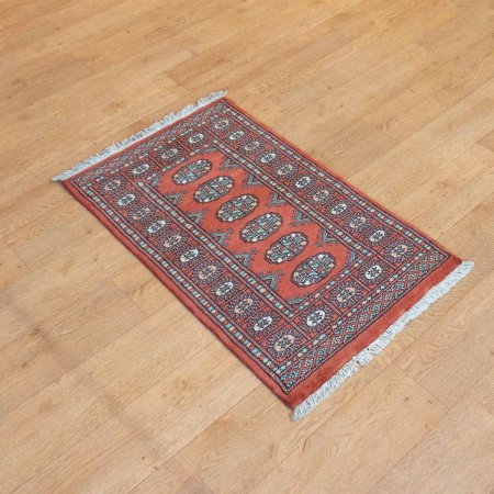 Hand-Knotted Bokhara Rug From Pakistan