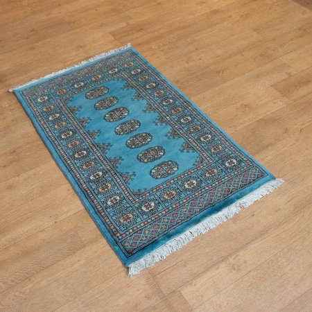 Hand-Knotted Bokhara Rug From Pakistan