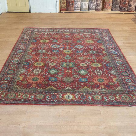 Hand-Knotted Indo Mahal Rug From India