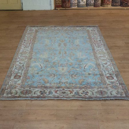 Hand-Knotted Indo Serapi Rug From India