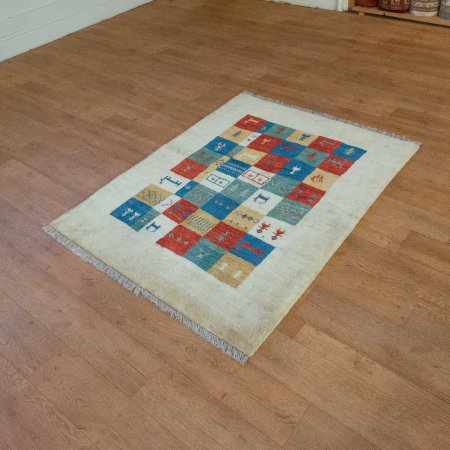 Hand-Knotted Gabbeh Rug From Iran (Persian)