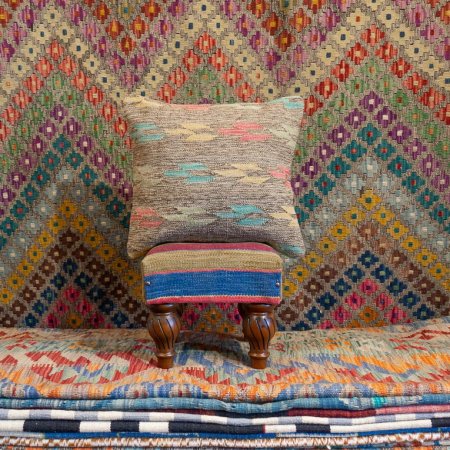 Hand-Made Mazar Cushion From Afghanistan