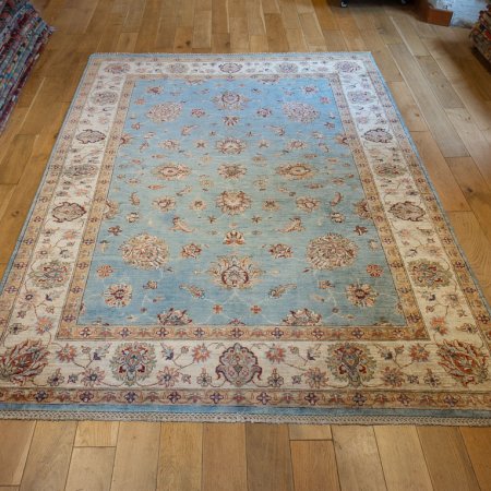 Hand-Knotted Fine Ziegler Rug From Pakistan