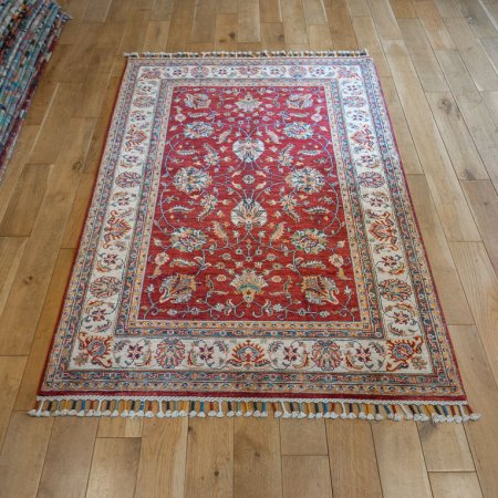 Hand-Knotted Sultanabad Rug From Afghanistan