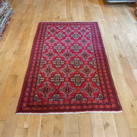 Hand-Knotted Beluch Rug From Afghanistan