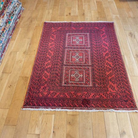 Hand-Knotted Beluch Rug From Afghanistan