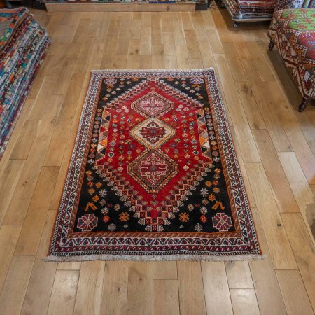 Hand-Knotted Qashgai Rug From Iran (Persian)