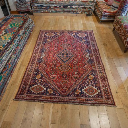 Hand-Knotted Qashgai Rug From Iran (Persian)