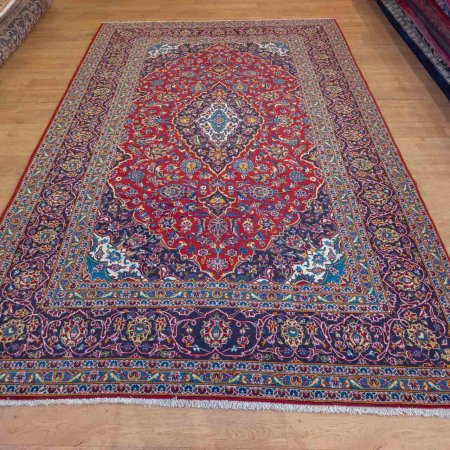 Hand-Knotted Kashan Rug From Iran (Persian)