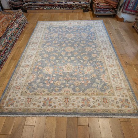 Hand-Knotted Ziegler Rug From Afghanistan