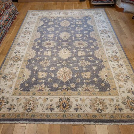 Hand-Knotted Ziegler Rug From Afghanistan