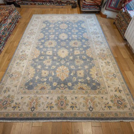 Hand-Knotted Ziegler Rug From Afghanistan