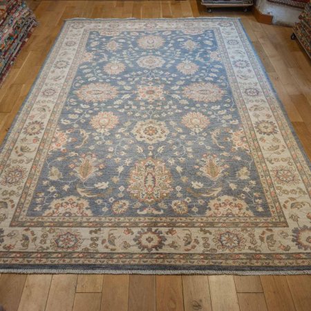 Hand-Knotted Ziegler Rug From Afghanistan