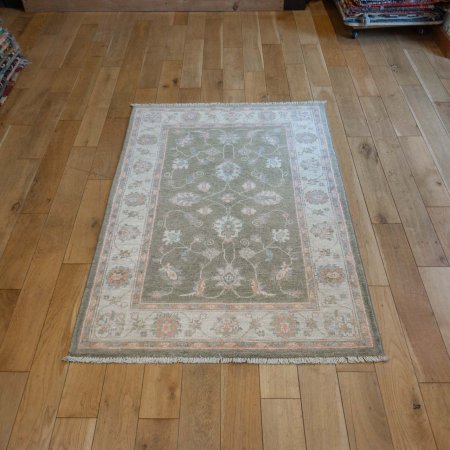 Hand-Knotted Ziegler Rug From Afghanistan