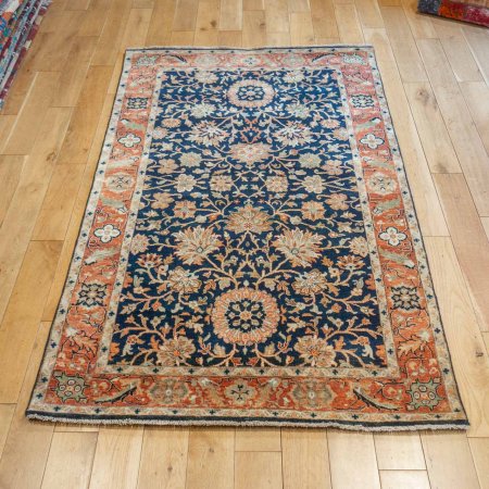 Hand-Knotted Fine Serapi Rug From India